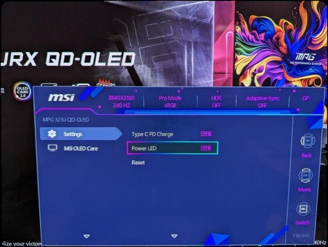 微星宣布 QD-OLED 显示器可自行进行固件升级