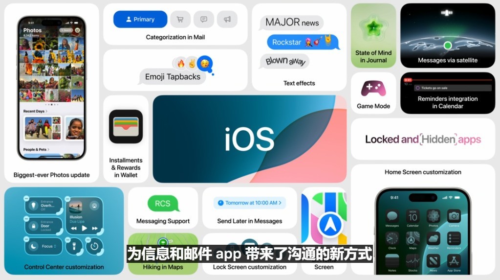 苹果WWDC 2024一文看懂 iOS 18获AI加持全面升级