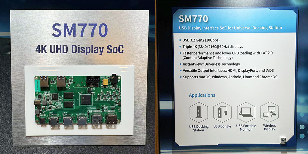 COMPUTEX 2024:慧荣推SM770 全新USB显示接口SoC新方