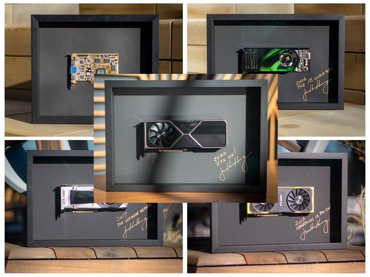 CES 2025：NVIDIA完整公布五款黄仁勋亲笔签名传奇显卡，首张GPU到RTX One见证GeForce超过20年历史